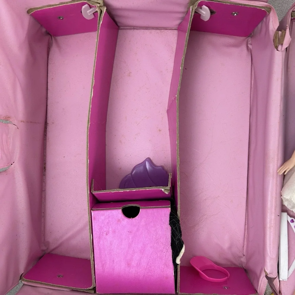 Vintage Barbie Doll‎ Fashion Dolls & Clothes Carry Case Box 80s 1988 Pink Mattel